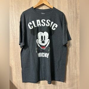 Disney Mickey Mouse Short Sleeve T-Shirt Size XL Grey